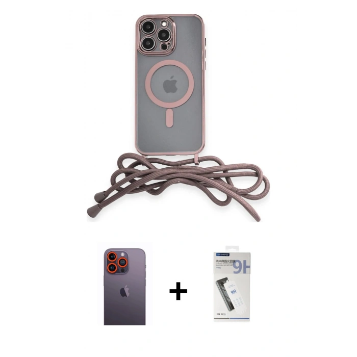 MARSİLYAN™- iPhone 12 Pro Max Kılıf Eksen Özel Seri - Şeffaf Uv Polymer Nano Ekran Koruyucu + Neon Fosforlu Kamera Lens - TU
