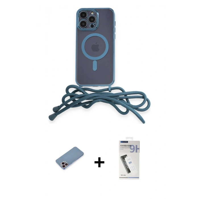 MARSİLYAN™- iPhone 12 Pro Max Kılıf Eksen Özel Seri - Şeffaf Uv Polymer Nano Ekran Koruyucu + Shine Kamera Lens Koruma Cam - PE