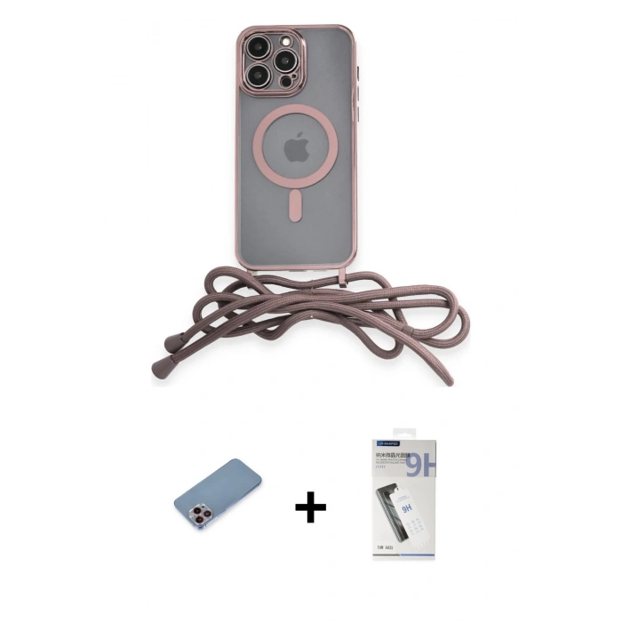 MARSİLYAN™- iPhone 12 Pro Max Kılıf Eksen Özel Seri - Şeffaf Uv Polymer Nano Ekran Koruyucu + Shine Kamera Lens Koruma Cam - PE