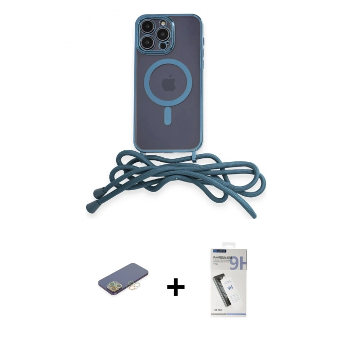 MARSİLYAN™- iPhone 12 Pro Max Kılıf Eksen Özel Seri - Şeffaf Uv Polymer Nano Ekran Koruyucu + Renkli Kamera Lens Koruma Cam - SI