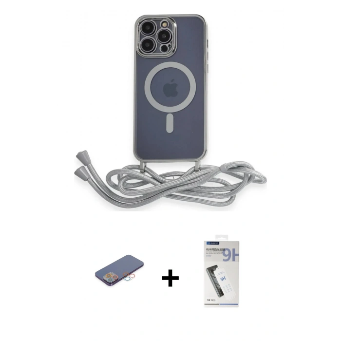 MARSİLYAN™- iPhone 12 Pro Max Kılıf Eksen Özel Seri - Şeffaf Uv Polymer Nano Ekran Koruyucu + Renkli Kamera Lens Koruma Cam - PE