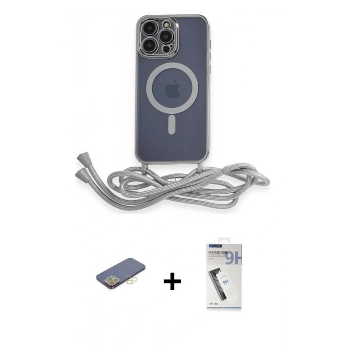 MARSİLYAN™- iPhone 12 Pro Max Kılıf Eksen Özel Seri - Şeffaf Uv Polymer Nano Ekran Koruyucu + Renkli Kamera Lens Koruma Cam - SI