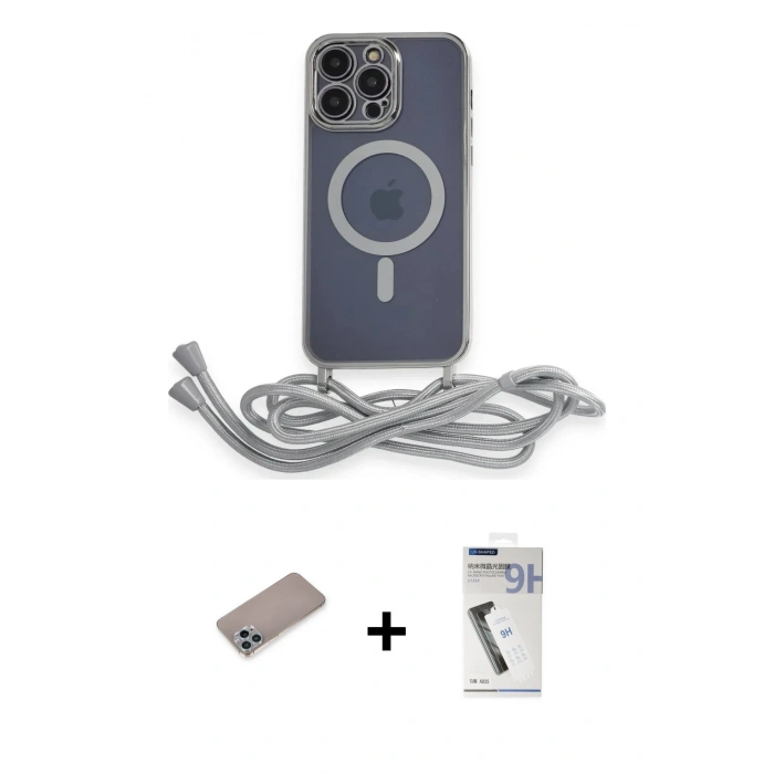 MARSİLYAN™- iPhone 12 Pro Max Kılıf Eksen Özel Seri - Şeffaf Uv Polymer Nano Ekran Koruyucu + Shine Kamera Lens Koruma Cam - SABE