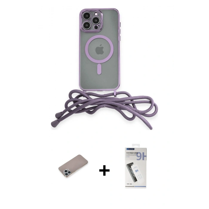 MARSİLYAN™- iPhone 12 Pro Max Kılıf Eksen Özel Seri - Şeffaf Uv Polymer Nano Ekran Koruyucu + Shine Kamera Lens Koruma Cam - SABE