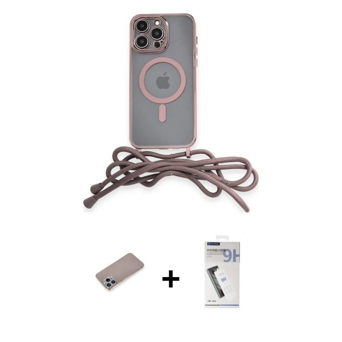 MARSİLYAN™- iPhone 12 Pro Max Kılıf Eksen Özel Seri - Şeffaf Uv Polymer Nano Ekran Koruyucu + Shine Kamera Lens Koruma Cam - SABE