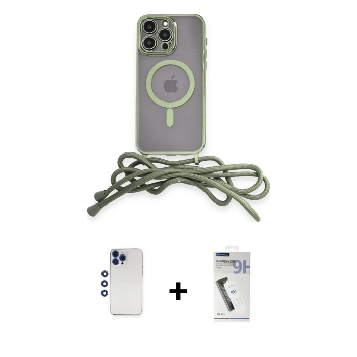 MARSİLYAN™- iPhone 12 Pro Max Kılıf Eksen Özel Seri - Şeffaf Uv Polymer Nano Ekran Koruyucu + Shine Kamera Lens - LT