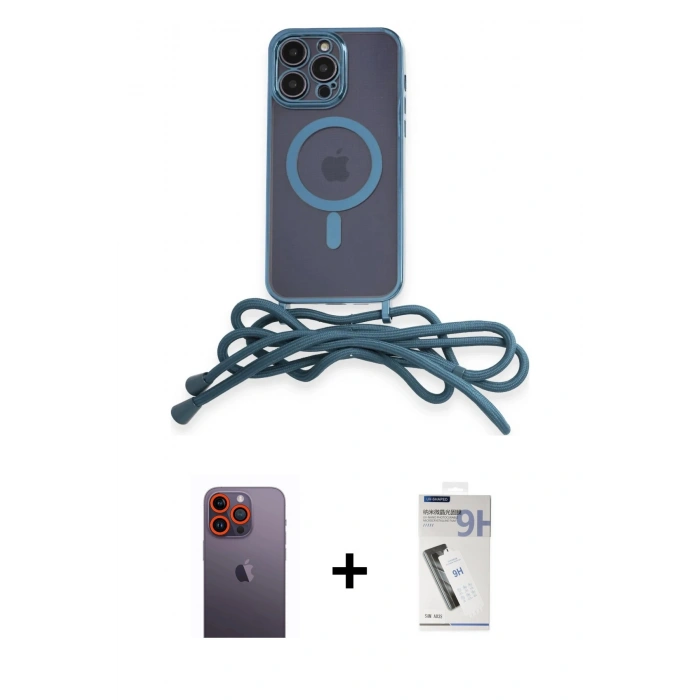 MARSİLYAN™- iPhone 12 Pro Max Kılıf Eksen Özel Seri - Şeffaf Uv Polymer Nano Ekran Koruyucu + Neon Fosforlu Kamera Lens - TU