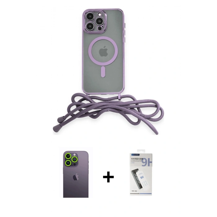 MARSİLYAN™- iPhone 12 Pro Max Kılıf Eksen Özel Seri - Şeffaf Uv Polymer Nano Ekran Koruyucu + Neon Fosforlu Kamera Lens - YL