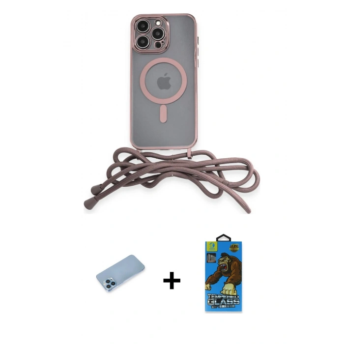 MARSİLYAN™- iPhone 12 Pro Max Kılıf Eksen Özel Seri - Siyah 18D Cam Ekran Koruyucu + Shine Kamera Lens Koruma Cam - MI