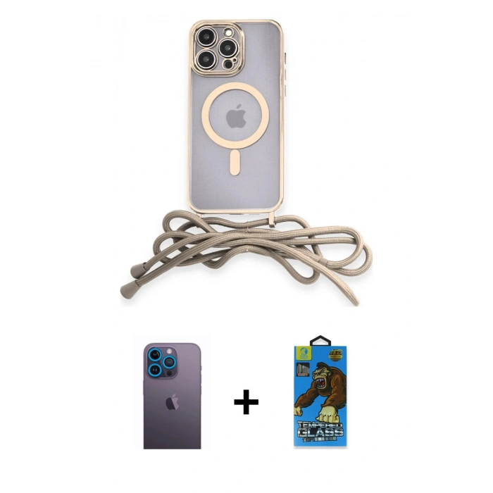 MARSİLYAN™- iPhone 12 Pro Max Kılıf Eksen Özel Seri - Siyah 18D Cam Ekran Koruyucu + Neon Fosforlu Kamera Lens - MI