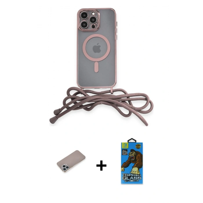 MARSİLYAN™- iPhone 12 Pro Max Kılıf Eksen Özel Seri - Siyah 18D Cam Ekran Koruyucu + Sierra Blue Shine Kamera Lens Koruma Cam