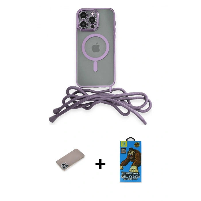 MARSİLYAN™- iPhone 12 Pro Max Kılıf Eksen Özel Seri - Siyah 18D Cam Ekran Koruyucu + Sierra Blue Shine Kamera Lens Koruma Cam