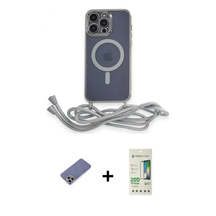 MARSİLYAN™- iPhone 12 Pro Max Kılıf Eksen Özel Seri - Siyah 20D Premium Cam Ekran Koruyucu + Metal Kamera Lens Koruma Cam - GD