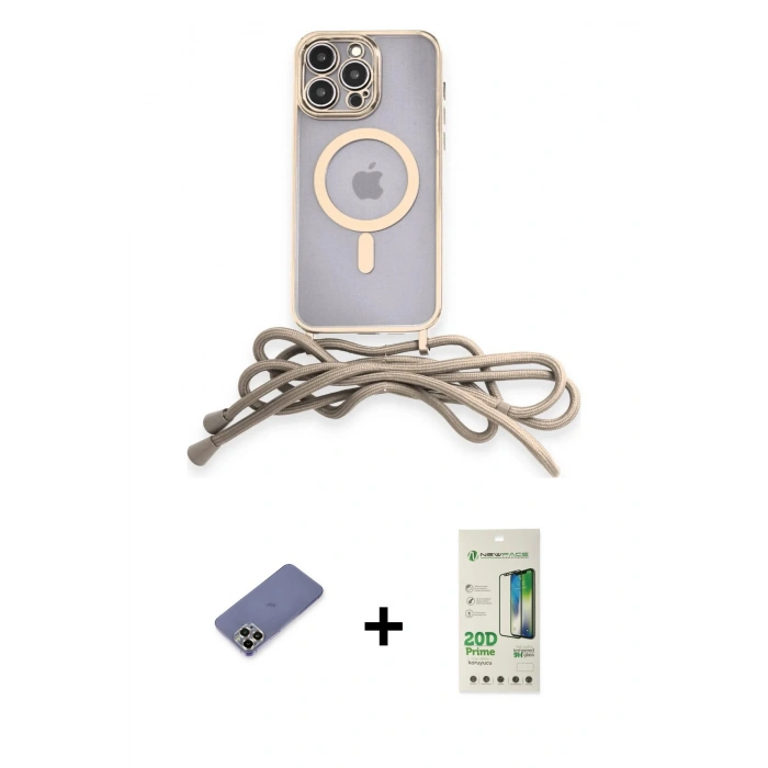 MARSİLYAN™- iPhone 12 Pro Max Kılıf Eksen Özel Seri - Siyah 20D Premium Cam Ekran Koruyucu + Metal Kamera Lens Koruma Cam - GD