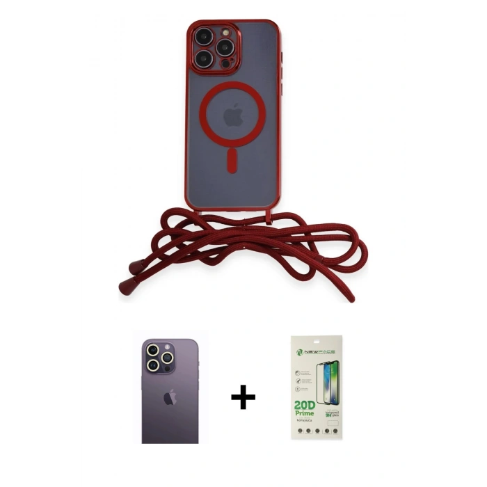 MARSİLYAN™- iPhone 12 Pro Max Kılıf Eksen Özel Seri - Siyah 20D Premium Cam Ekran Koruyucu + Neon Fosforlu Kamera Lens - BZ