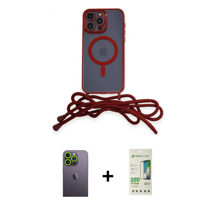 MARSİLYAN™- iPhone 12 Pro Max Kılıf Eksen Özel Seri - Siyah 20D Premium Cam Ekran Koruyucu + Neon Fosforlu Kamera Lens - YL