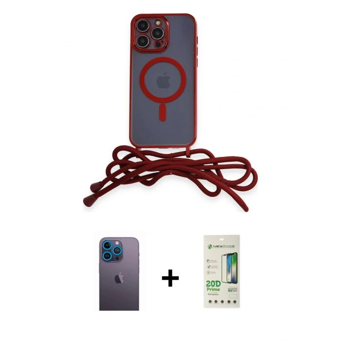 MARSİLYAN™- iPhone 12 Pro Max Kılıf Eksen Özel Seri - Siyah 20D Premium Cam Ekran Koruyucu + Neon Fosforlu Kamera Lens - MI