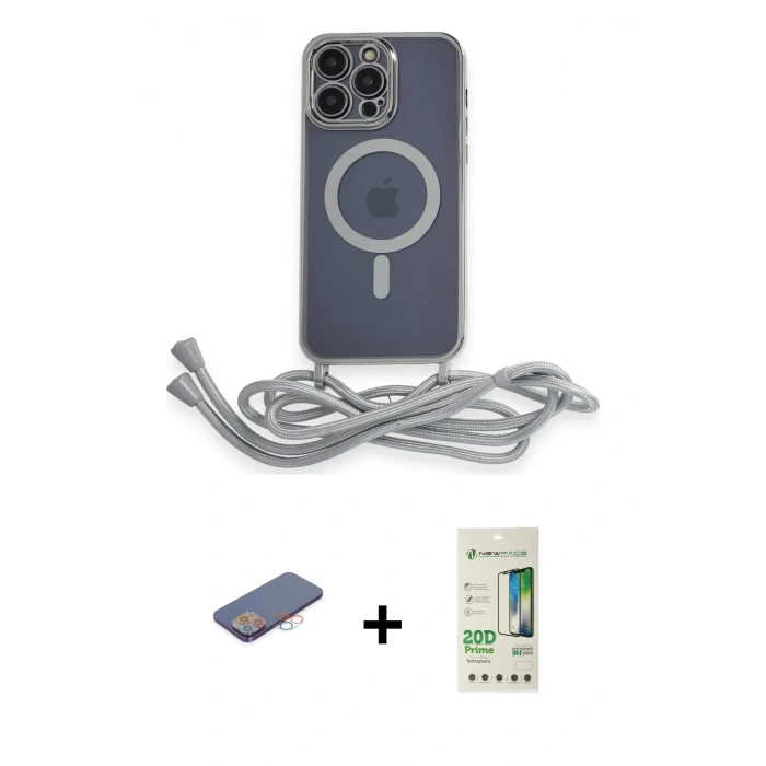 MARSİLYAN™- iPhone 12 Pro Max Kılıf Eksen Özel Seri - Siyah 20D Premium Cam Ekran Koruyucu + Pembe Renkli Kamera Lens Koruma Cam