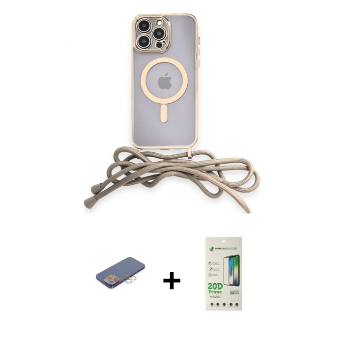 MARSİLYAN™- iPhone 12 Pro Max Kılıf Eksen Özel Seri - Siyah 20D Premium Cam Ekran Koruyucu + Pembe Renkli Kamera Lens Koruma Cam