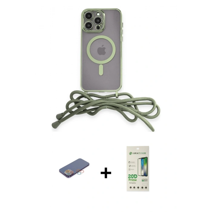 MARSİLYAN™- iPhone 12 Pro Max Kılıf Eksen Özel Seri - Siyah 20D Premium Cam Ekran Koruyucu + Pembe Renkli Kamera Lens Koruma Cam