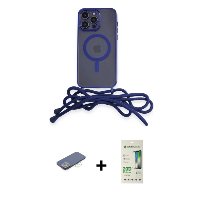 MARSİLYAN™- iPhone 12 Pro Max Kılıf Eksen Özel Seri - Siyah 20D Premium Cam Ekran Koruyucu + Renkli Kamera Lens Koruma Cam - YL