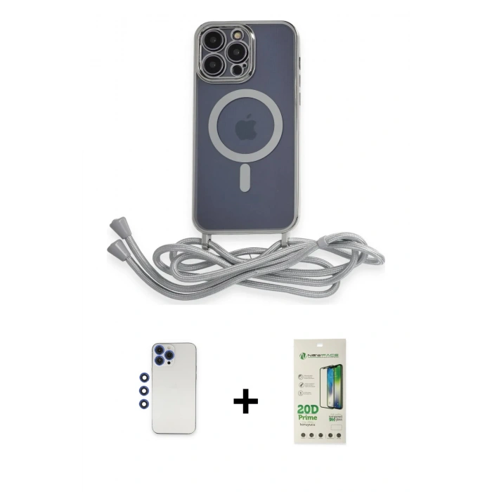 MARSİLYAN™- iPhone 12 Pro Max Kılıf Eksen Özel Seri - Siyah 20D Premium Cam Ekran Koruyucu + Shine Kamera Lens - LT