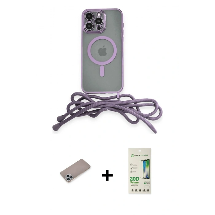 MARSİLYAN™- iPhone 12 Pro Max Kılıf Eksen Özel Seri - Siyah 20D Premium Cam Ekran Koruyucu + Shine Kamera Lens Koruma Cam - SABE