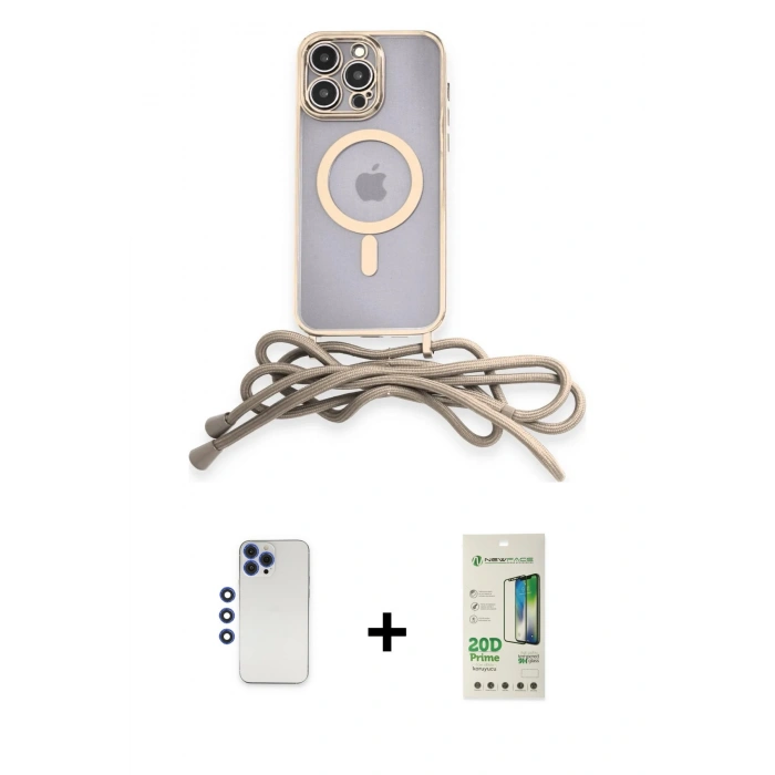 MARSİLYAN™- iPhone 12 Pro Max Kılıf Eksen Özel Seri - Siyah 20D Premium Cam Ekran Koruyucu + Shine Kamera Lens - LT