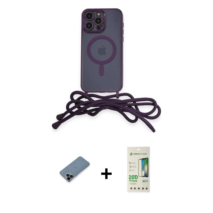 MARSİLYAN™- iPhone 12 Pro Max Kılıf Eksen Özel Seri - Siyah 20D Premium Cam Ekran Koruyucu + Shine Kamera Lens Koruma Cam - SH