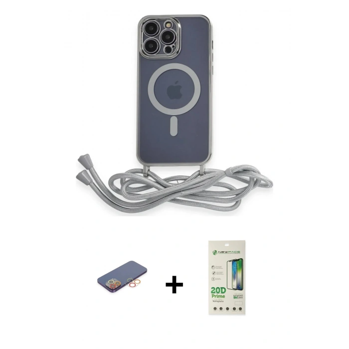 MARSİLYAN™- iPhone 12 Pro Max Kılıf Eksen Özel Seri - Siyah 20D Premium Cam Ekran Koruyucu + Renkli Kamera Lens Koruma Cam - TU
