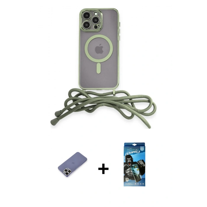 MARSİLYAN™- iPhone 12 Pro Max Kılıf Eksen Özel Seri - Siyah 34D Izgaralı Cam + Metal Kamera Lens Koruma Cam - GD