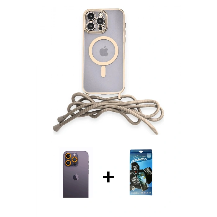 MARSİLYAN™- iPhone 12 Pro Max Kılıf Eksen Özel Seri - Siyah 34D Izgaralı Cam + Neon Fosforlu Kamera Lens - SI