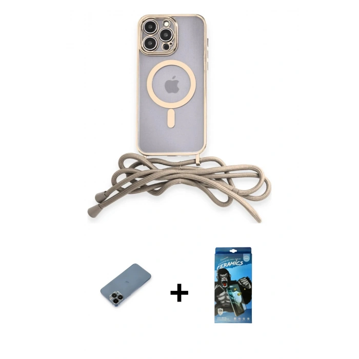 MARSİLYAN™- iPhone 12 Pro Max Kılıf Eksen Özel Seri - Siyah 34D Izgaralı Cam + Shine Kamera Lens Koruma Cam - SH