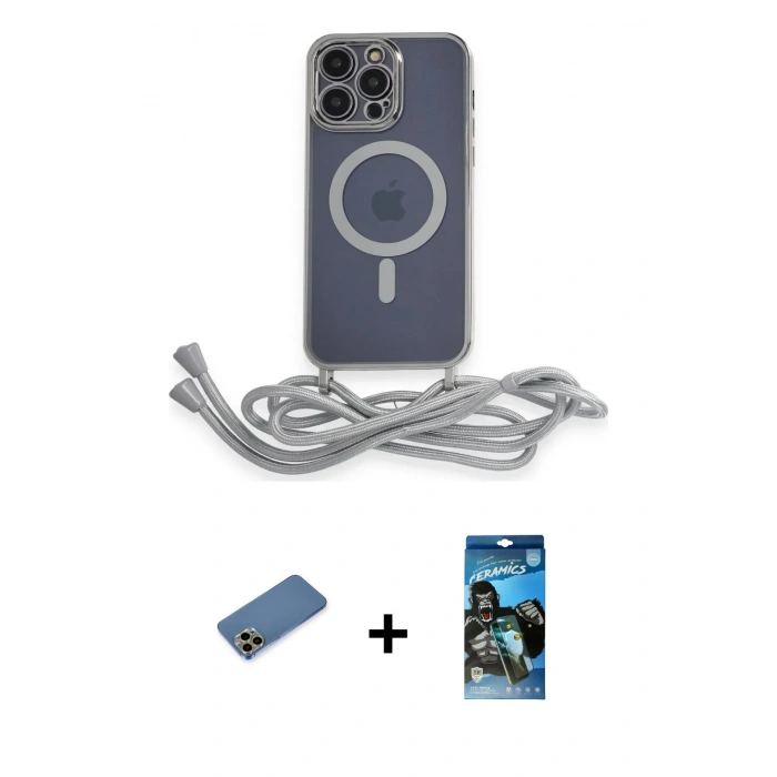 MARSİLYAN™- iPhone 12 Pro Max Kılıf Eksen Özel Seri - Siyah 34D Izgaralı Cam + Shine Kamera Lens Koruma Cam - GD