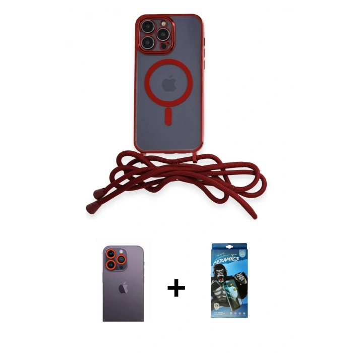MARSİLYAN™- iPhone 12 Pro Max Kılıf Eksen Özel Seri - Siyah 34D Izgaralı Cam + Neon Fosforlu Kamera Lens - TU