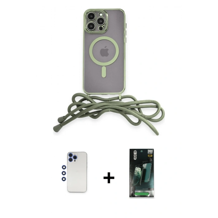 MARSİLYAN™- iPhone 12 Pro Max Kılıf Eksen Özel Seri - Siyah 360 Mat Full Body Arka Koruyucu + Lacivert Shine Kamera Lens