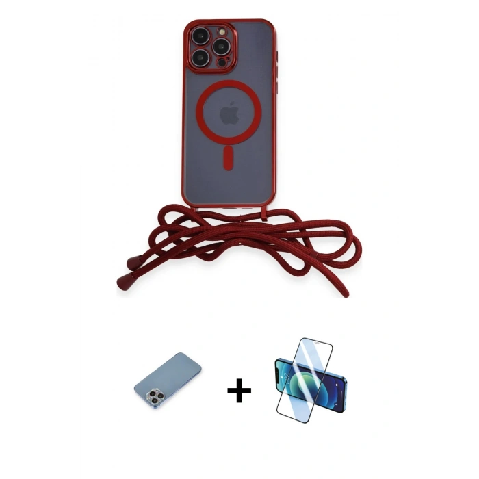 MARSİLYAN™- iPhone 12 Pro Max Kılıf Eksen Özel Seri - Siyah 3D Antistatik Cam Ekran Koruyucu + Shine Kamera Lens Koruma Cam - GI