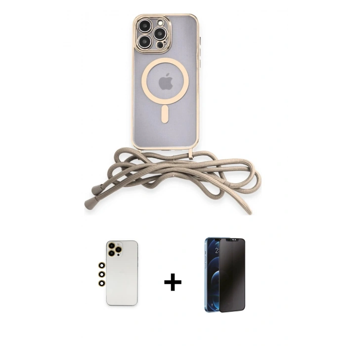 MARSİLYAN™- iPhone 12 Pro Max Kılıf Eksen Özel Seri - Siyah 3D Antistatik Hayalet Cam Ekran Koruyucu + Shine Kamera Lens - GD