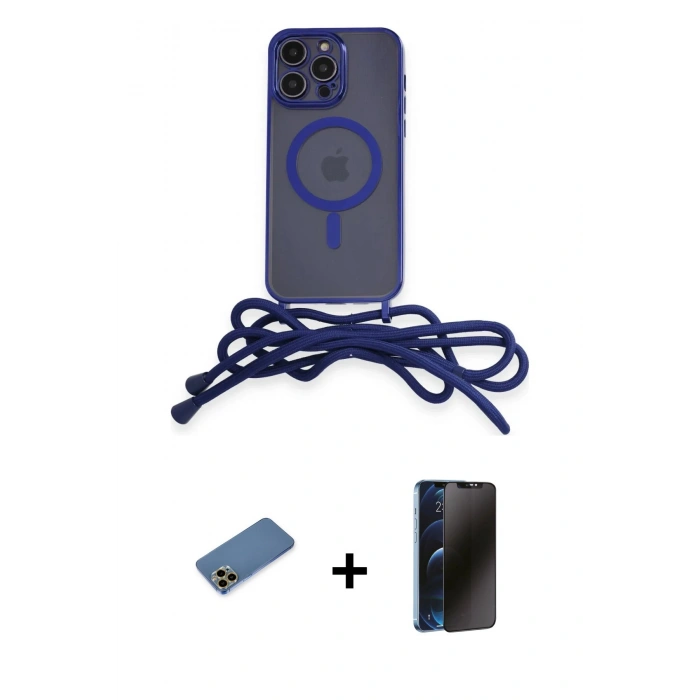 MARSİLYAN™- iPhone 12 Pro Max Kılıf Eksen Özel Seri - Siyah 3D Antistatik Hayalet Cam Ekran Koruyucu + Gold Shine Kamera Lens Koruma Cam