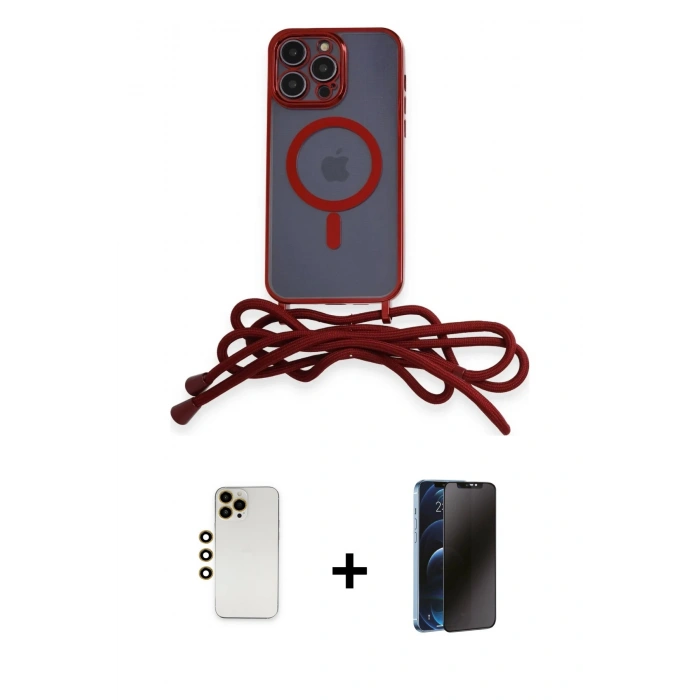 MARSİLYAN™- iPhone 12 Pro Max Kılıf Eksen Özel Seri - Siyah 3D Antistatik Hayalet Cam Ekran Koruyucu + Shine Kamera Lens - GD