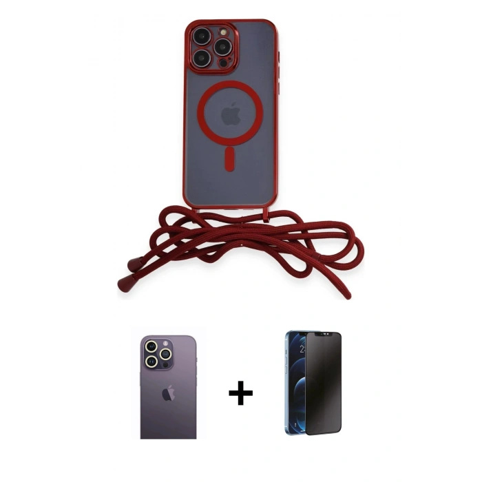 MARSİLYAN™- iPhone 12 Pro Max Kılıf Eksen Özel Seri - Siyah 3D Antistatik Hayalet Cam Ekran Koruyucu + Neon Fosforlu Kamera Lens - BZ