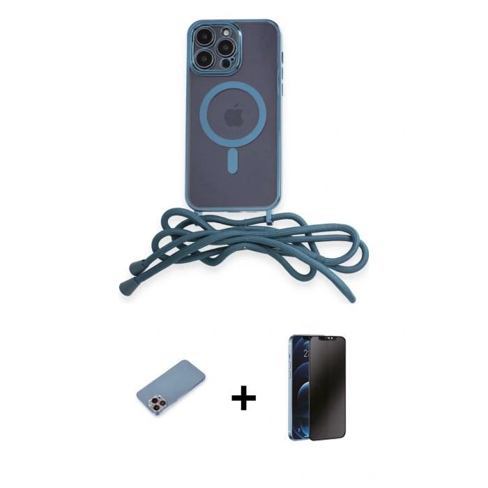 MARSİLYAN™- iPhone 12 Pro Max Kılıf Eksen Özel Seri - Siyah 3D Antistatik Hayalet Cam Ekran Koruyucu + Shine Kamera Lens Koruma Cam - PE