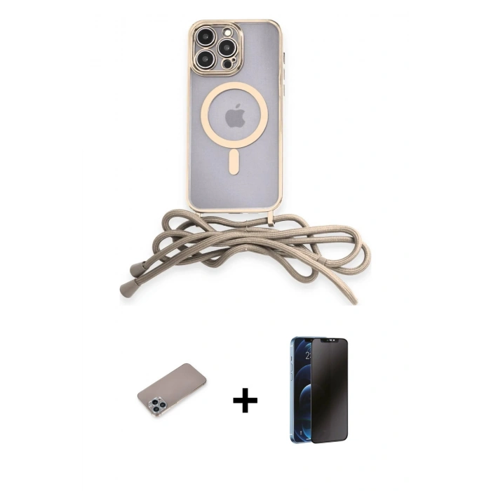 MARSİLYAN™- iPhone 12 Pro Max Kılıf Eksen Özel Seri - Siyah 3D Antistatik Hayalet Cam Ekran Koruyucu + Sierra Blue Shine Kamera Lens Koruma Cam