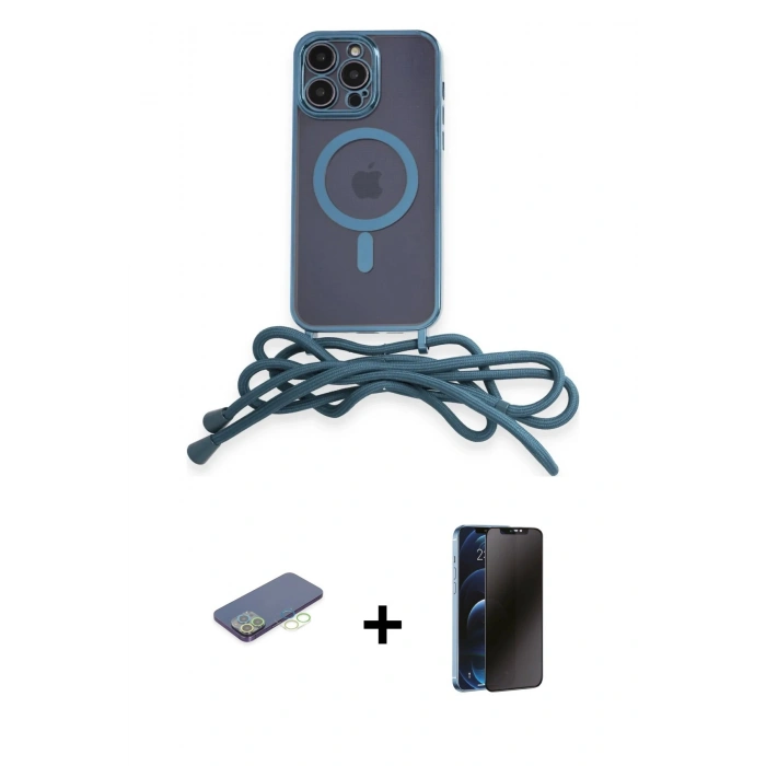 MARSİLYAN™- iPhone 12 Pro Max Kılıf Eksen Özel Seri - Siyah 3D Antistatik Hayalet Cam Ekran Koruyucu + Yeşil Renkli Kamera Lens Koruma Cam