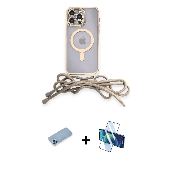 MARSİLYAN™- iPhone 12 Pro Max Kılıf Eksen Özel Seri - Siyah 3D Antistatik Seramik Nano Ekran Koruyucu + Shine Kamera Lens Koruma Cam - MI