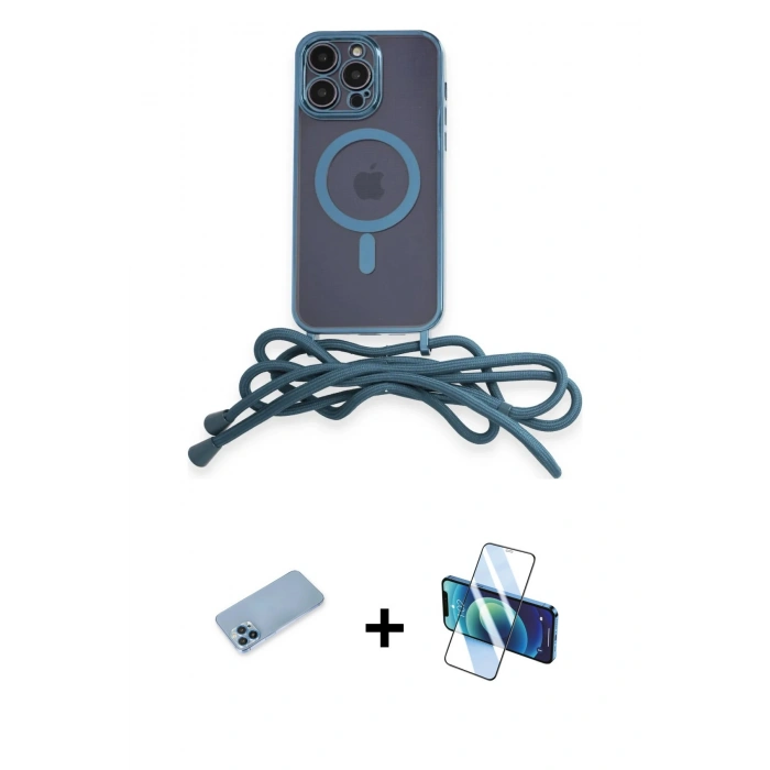 MARSİLYAN™- iPhone 12 Pro Max Kılıf Eksen Özel Seri - Siyah 3D Antistatik Seramik Nano Ekran Koruyucu + Shine Kamera Lens Koruma Cam - MI