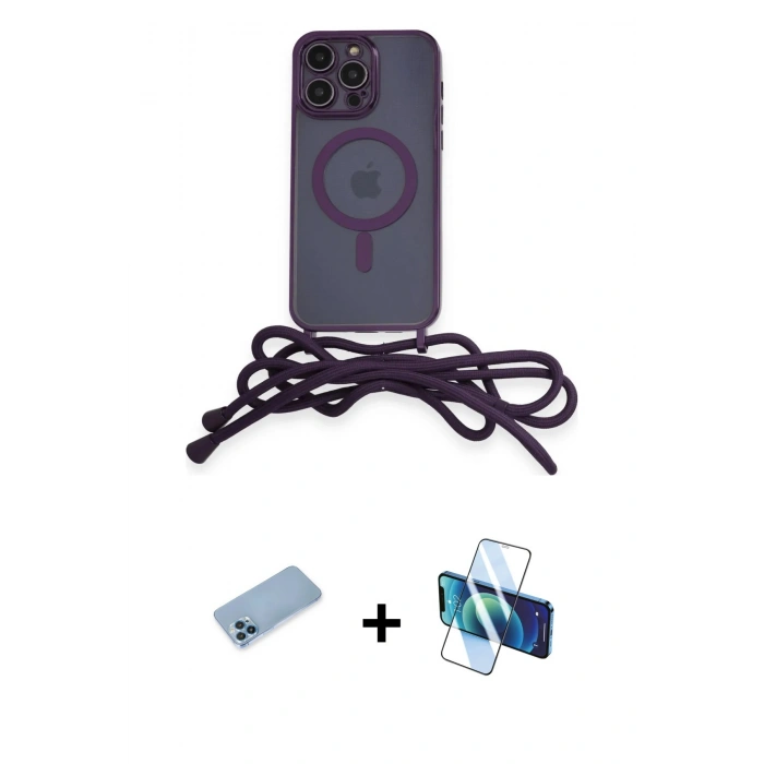 MARSİLYAN™- iPhone 12 Pro Max Kılıf Eksen Özel Seri - Siyah 3D Antistatik Seramik Nano Ekran Koruyucu + Shine Kamera Lens Koruma Cam - MI