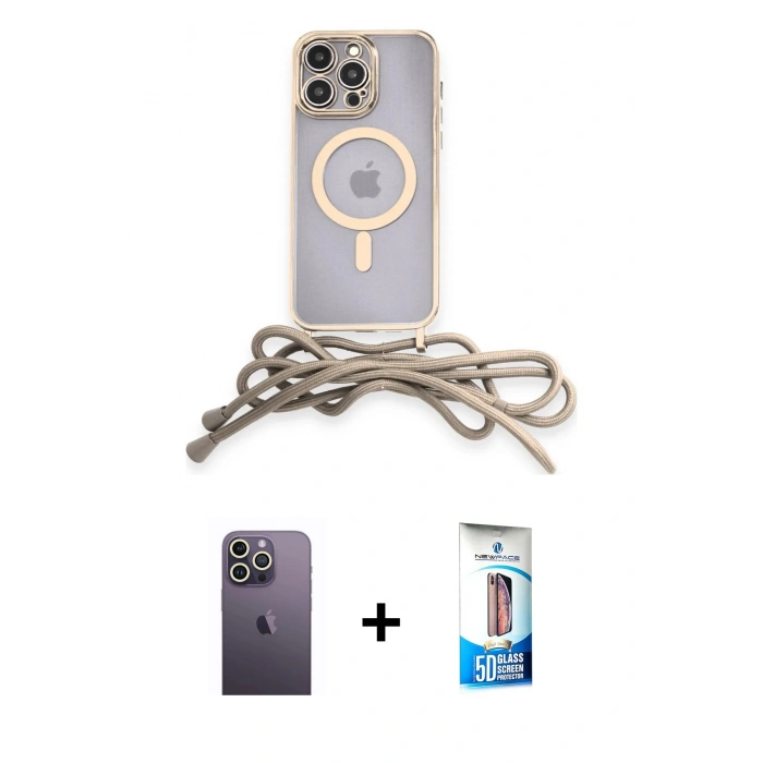 MARSİLYAN™- iPhone 12 Pro Max Kılıf Eksen Özel Seri - Siyah 5D Eko Cam Ekran Koruyucu + Neon Fosforlu Kamera Lens - BZ