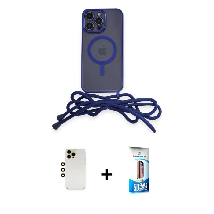MARSİLYAN™- iPhone 12 Pro Max Kılıf Eksen Özel Seri - Siyah 5D Eko Cam Ekran Koruyucu + Shine Kamera Lens - GD