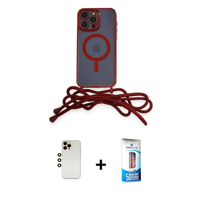 MARSİLYAN™- iPhone 12 Pro Max Kılıf Eksen Özel Seri - Siyah 5D Eko Cam Ekran Koruyucu + Shine Kamera Lens - GD